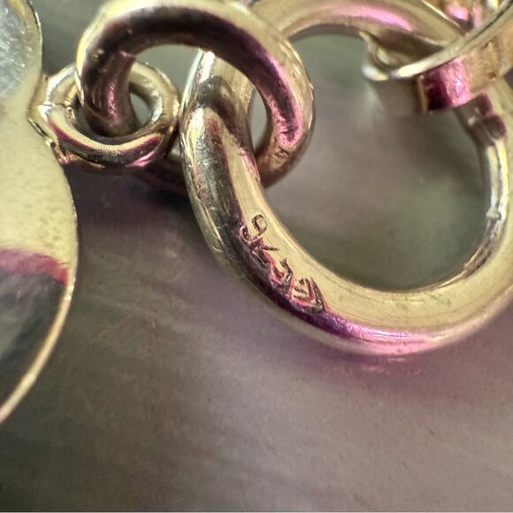 Silpada 925 Sterling Silver Heart Charm Toggle Bracelet - Picture 3 of 5